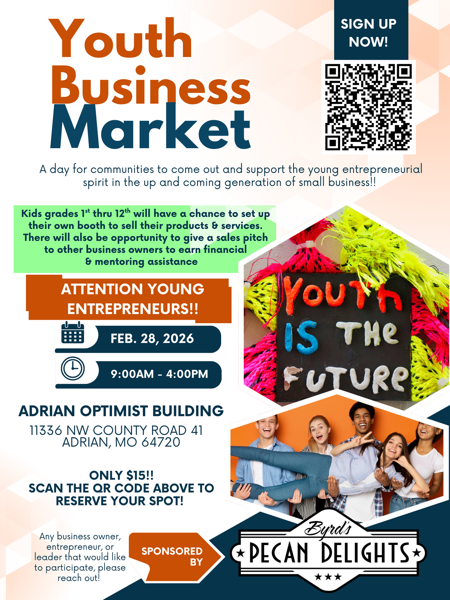 Youth Business Market Booth for Grades 1st-12th