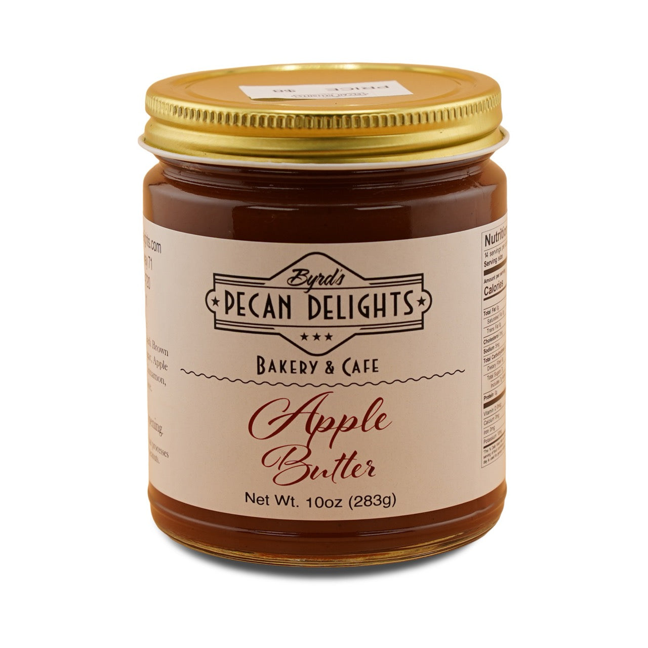 Jar of Byrd's Pecan Delights Apple Butter 